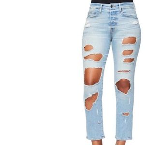 Good American Plus (22) Destruction Skinny Jeans